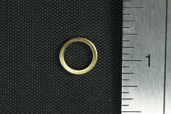 4pc SOLID RAW BRASS SMOOTH 9mm THIN WASHER RING BEAD LOT W02-4